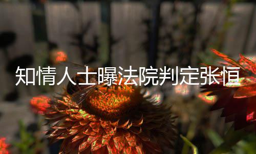 人士曝法院判有唯一决知情子拥定张定权恒对两孩