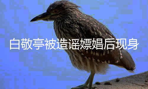 嫖娼拍摄亭被庭审造谣组 戏份白敬后现身剧