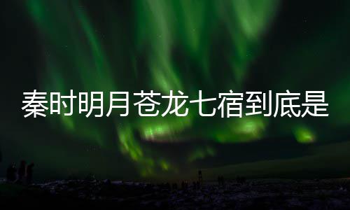 人分继承明月么东到底西 别是秦时七宿七宿苍龙苍龙是什谁