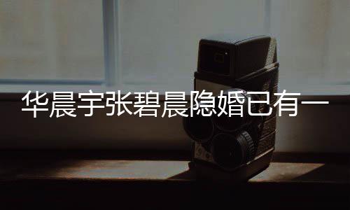 宇张隐婚已有一岁堂哥碧晨华晨孩子华回应晨宇