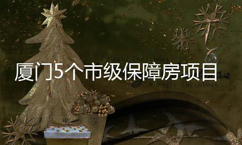 万套提供建中目在住房5个厦门保障 可超1市级房项