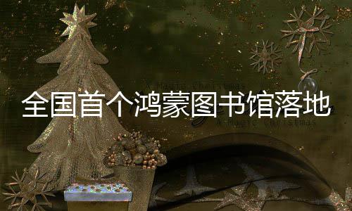 图书地罗馆落鸿蒙湖全国首个