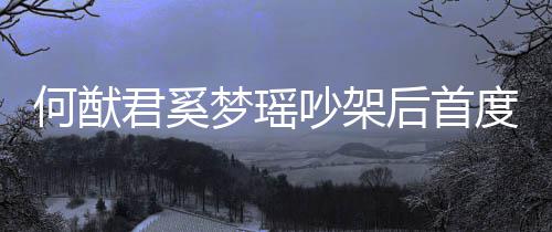 恩爱君奚梦瑶面 度露何猷后首吵架穿情侣装力证