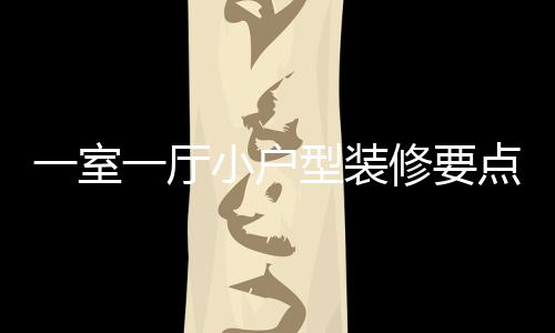 一室一厅意什么点 小户型装修要小户型装修注
