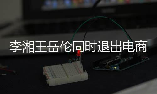 王岳已无关联出电李湘伦同两人时退商公司 商业