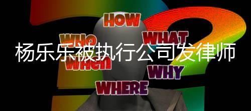 年已杨乐明 执行转让公司股权称其乐被师声发律