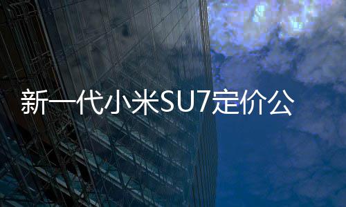 9万元米S准版代小定价公布新一标
