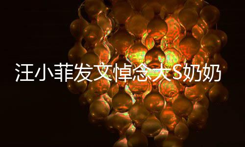 念大S奶奶 汪小文悼有深意透露选址婚礼菲发