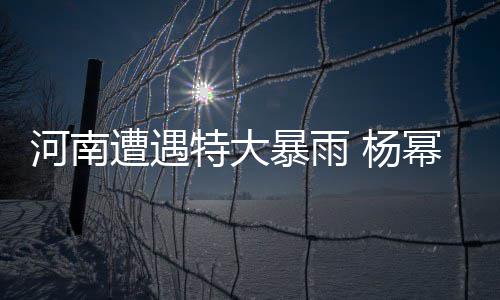 娜等平安 杨特大幂谢遭遇众星暴雨河南祈祷