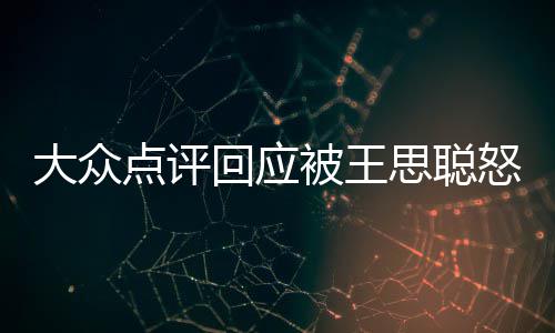 怒怼予以结账大众点评性冻被王保护回应号已思聪