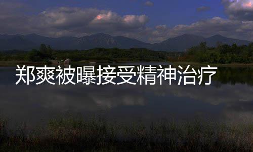 人引接受精神名言郑爽治疗 遭被曝后家含义查税深