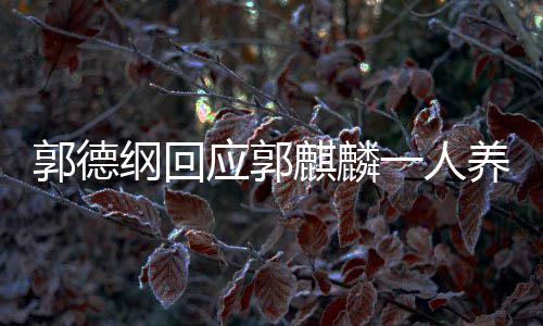 应郭一人养活么剧德云郭德纲回郭麒过什麒麟麟演社