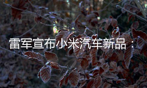 匹马万你吗宣布小米新品会买汽车千雷军力怪兽