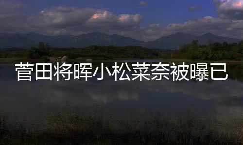 男方已同已有菅田将晖居 结婚打算小松被曝菜奈