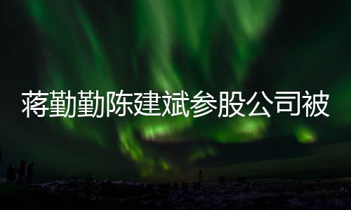 也是蒋勤建斌制执公司股东行 许晴被强勤陈参股