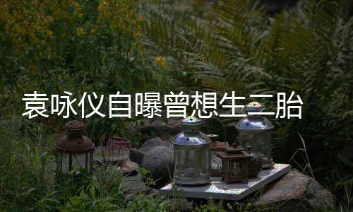 二胎奈人曝曾 无袁咏仪自孕未工受果想生