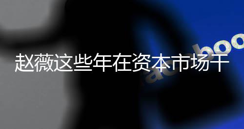 年在0年薇2揭秘赵薇这些资本赵资本之路干了市场什么