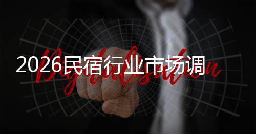 及未民宿展趋调研行业测来发市场势预